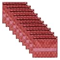 Kuber Industries Pack of 10 Single Saree Bags | Clothes Bags for Storage | Non-Woven Wardrobe Organizer | Mesh Window Cloth Storage Bags Set | Single Packing Saree Bags | Golden-Print | Maroon