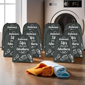 kuber industries pack of 10 travel packing bags  travel pouches  parachute travel organizer  storage organizer bags for travel-hiking-adventure  waterproof laundry bag  small  grey