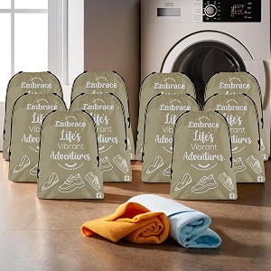 kuber industries pack of 10 travel packing bagspouches for clothes  packing cubes travel organizer  storage organizer bags for travel-hiking-adventure  laundry-toiletry bag  small  brown