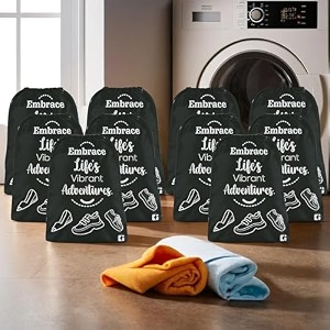 kuber industries pack of 10 travel packing bagspouches for clothes  packing cubes travel organizer  storage organizer bags for travel-hiking-adventure  laundry-toiletry bag  small  black