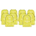 Kuber Industries Pack of 10 Travel Packing Bags/Pouches for Clothes | Packing Cubes Travel Organizer | Storage Organizer Bags for Travel-Hiking-Adventure | Laundry-Toiletry Bag | Small | Yellow