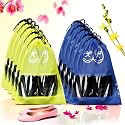 Kuber Industries Pack of 10 Travel Shoe Organizer | Storage Bags | Travel Carrying Bag | Storage Organizers Set | Shoe Cover with Transparent Window | Shoe Dori Cover | Yellow &amp; Royal Blue