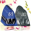 Kuber Industries Pack of 10 Travel Shoe Organizer | Storage Bags | Travel Carrying Bag | Storage Organizers Set | Shoe Cover with Transparent Window | Shoe Dori Cover | Royal Blue &amp; Gray