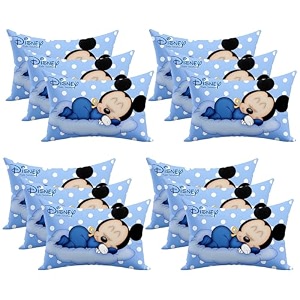 kuber industries pack of 12 kid39s disney mickey ampmickey friend pillow for sleeping  cozy amp fluffy super soft pillow  12x18 inches - sky blue