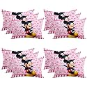 Kuber Industries (Pack of 12) Baby Pillow | Disney Mickey &amp; Minnie Pillow | Soft Pillows for Sleeping | Back &amp; Front Printed | Cozy &amp; Fluffy Pillow | 12x18 Inch | Pink