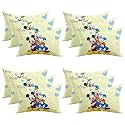 Kuber Industries 12x18 Inch Kid's Cozy &amp; Fluffy Pillow | Disney Mickey Team Soft Pillow for Sleeping | Back &amp; Front Printed | Cream