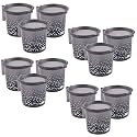 Kuber Industries Bath Mug | 1.5 LTR Plastic Multipurpose Mug | Tinted Print-Black