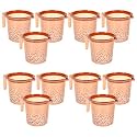 Kuber Industries (Pack of 12) Bath Mug for Bathroom | 1.5 LTR | Plastic Mug for Washroom | Mug for Bathing | Multipurpose Mug for Home Use &amp; Kitchen | Tinted Print-Brown