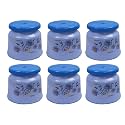 Kuber Industries Pack of 6 Bathroom Stool|Plastic Stool for Bathroom|Anti-Slip with Strong Bearing|Solid Surface &amp; Unbreakable Material|Blue