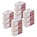 Kuber Industries (Pack of 12) Blouse Cover | Gola-Printed | Clothes Storage Bag | Wardrobe Organiser With Zipper | Side Transparent Blouse Organizer | Blouse Protector Bag | White