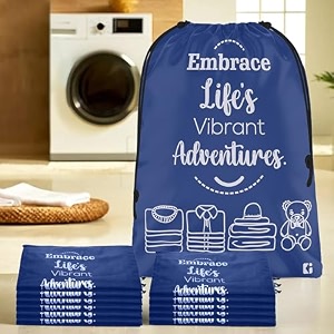 kuber industries pack of 12 cloth storage bag  storage organizer  travel cloth carrying bag  garments cover for laundry  travel storage organizer for clothing  large  royal blue