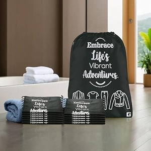 kuber industries pack of 3 cloth storage bag  storage organizer  travel cloth carrying bag  garments cover for laundry  travel storage organizer for clothing  medium  brown