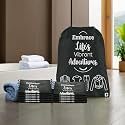 Kuber Industries Pack of 3 Cloth Storage Bag | Storage Organizer | Travel Cloth Carrying Bag | Garments Cover for Laundry | Travel Storage Organizer for Clothing | Medium | Brown