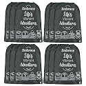 Kuber Industries Pack of 12 Cloth Storage Bag | Storage Organizer | Travel Cloth Carrying Bag | Garments Cover for Laundry | Travel Storage Organizer for Clothing | Large | Gray