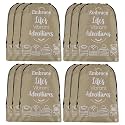 Kuber Industries Pack of 12 Cloth Storage Bag | Storage Organizer | Travel Cloth Carrying Bag | Garments Cover for Laundry | Travel Storage Organizer for Clothing | Large | Brown