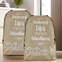 Kuber Industries Pack of 2 Cloth Storage Bag | Storage Organizer | Travel Cloth Carrying Bag | Garments Cover for Laundry | Travel Storage Organizer Bag for Clothing | Large | Brown