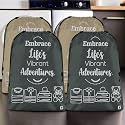 Kuber Industries Pack of 4 Cloth Storage Bag | Storage Organizer | Parachute Cloth Organizer | Waterproof Garments Cover | Travel Storage Bag for Clothing | Large | Brown &amp; Grey