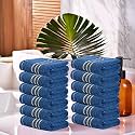 Kuber Industries (Pack of 12) Cotton Face Towel | 14x21 Inch | Workout Gym Napkins | Hand Towel For Men &amp; Woman | Quick-Drying Napkins For Travel Use | Plain Crape-Dark Blue