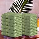 Kuber Industries (Pack of 3) Cotton Face Towel | 14x21 Inch | Workout Gym Napkins | Hand Towel for Men &amp; Woman | Quick-Drying Napkins for Travel Use | Check Border | Green