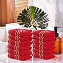 Kuber Industries (Pack of 3) Cotton Face Towel | 14x21 Inch | Workout Gym Napkins | Hand Towel For Men &amp; Woman | Quick-Drying Napkins For Travel Use | Check Border | Golden