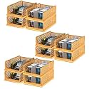 Kuber Industries (Pack of 12) Desk Stationary Organizer | Foldable Office Desk Organizers | Drawers for Dressing Table | Storage Bins for Kitchen, Bathroom | Ivory