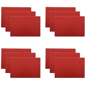 kuber industries 6 pcs pvc circle print fridge mats  placemats for kitchen refrigerator and dining table  shelf liner mat  red