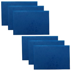 kuber industries pack of 6 fridge mat  mats for refrigerator shelves  sheet for fridge shelves  anti-skid mats for drawers  circle design  blue