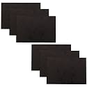 Kuber Industries Pack of 6 Fridge Mat | Mats for Refrigerator Shelves | Sheet for Fridge Shelves | Anti-Skid Mats for Drawers | Circle Design | Black