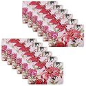 Kuber Industries PVC Refrigerator Shelf Liner, Pack of 6 | Washable Flower Print | Blue