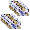 Kuber Industries PVC Refrigerator Shelf Liner, Pack of 6 | Washable Flower Print | Blue