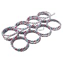 Kuber Industries Stainless Steel Scarf Hanger|Space Saving Steel Closet Organizer|Handmade 28 Rings Holder for Belts|Ties & Classical Lifestyle (Multicolor)