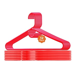 kuber industries plastic set of 6 - hangers for clothes  hangers for sarees amp dress hanging  360 degree swivel wardrobe hanger  cut notches hanging garments and accessories  black