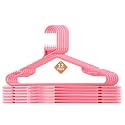 Kuber Industries Plastic Set of 6 - Hangers for Clothes | Hangers for Sarees &amp; Dress Hanging | 360 Degree Swivel Wardrobe Hanger | Cut Notches Hanging Garments and Accessories | Black