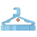 Kuber Industries Pack of 6 Multipurpose Cloth Hangers for Wardrobe | Plastic Hangers for Clothes, Shirt, Saree, Bra, Pant, Shawl & Cap | Hangers for Cloth | European Style | Blue