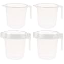 Kuber Industries Pack of 12 Plastic Mug for Bathroom | Bath Mug for Bathing | Water Mug for Bathroom | 1500 ML | Transparent