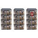 Kuber Industries Pack of 12 PVC Transparent 33L Cloth Organizer for Wardrobe | Storage Bag for Clothes Large | Dress Organiser Boxes for Saree, Dresses, Bedsheet | Storage Box for Clothes | Grey