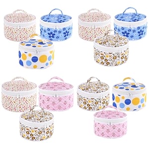 kuber industries 3 piece cotton 50 tc roti fittedsheet cover set - assorted3 piece roti cover set
