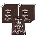 Kuber Industries Pack of 12 Shoe Bag for Travel | Drawstring Footwear Pouches & Toiletries Packing Bags/Covers for Travelling | Printed - Brown