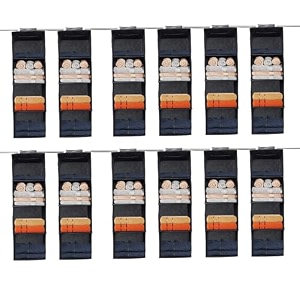 kuber industries shoe stoarge rack  4 shelf closet hanging organizer  foldable wardrobe storage for cloth toys  dress shelf for clothes with velcro  plain  black