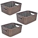 Kuber Industries (Pack of 6) Storage Basket | Large M 20 | Multipurposes Countertop Baskets | Basket For Storage, Kitchen, Stationary | Cabinets Storage Organizer | Brown