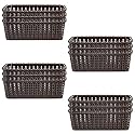 Kuber Industries (Pack of 12) Storage Basket | Small M 15 | Multipurposes Countertop Baskets | Basket For Storage, Kitchen, Stationary | Cabinets Storage Organizer | Brown