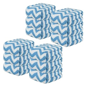 kuber industries pack of 12 super absorbent amp reusable microfibre face towel for women  15x15 in  250 gsm kids soft amp easy to wash small towels for face and hand  zig zag green