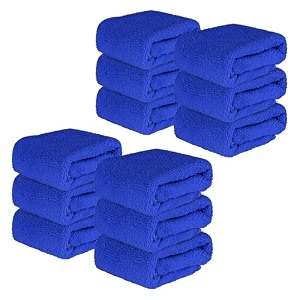 kuber industries pack of 12 super absorbent amp reusable microfibre face towel for women  15x15 in  250 gsm kids soft amp easy to wash small towels for face and hand  zig zag green