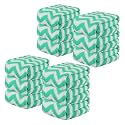 Kuber Industries Pack of 12 Super Absorbent &amp; Reusable Microfibre Face Towel for Women | 15x15 In | 250 GSM Kids Soft &amp; Easy to Wash Small Towels for Face and Hand | Zig Zag Green