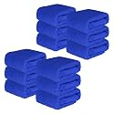 Kuber Industries Pack of 12 Super Absorbent &amp; Reusable Microfibre Face Towel for Women | 15x15 In | 250 GSM Kids Soft &amp; Easy to Wash Small Towels for Face and Hand | Zig Zag Green
