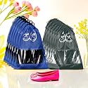 Kuber Industries Pack of 6 Travel Shoe Organizer | Storage Bags | Travel Carrying Bag | Storage Organizers Set | Shoe Cover with Transparent Window | Shoe Dori Cover | Royal Blue &amp; Gray