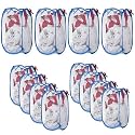 Kuber Industries Pack of 2 Unwashed Clothes Storage Basket | Foldable Laundry Basket for Clothes | Mesh Laundry Bag | Collapsible &amp; Portable | 30 LTR | Blue