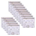 Kuber Industries Pack of 15 Single Saree Bags | Clothes Bags for Storage | Non-Woven Wardrobe Organizer | Mesh Window Cloth Storage Bags Set | Single Packing Saree Bags | Gola-Print | White