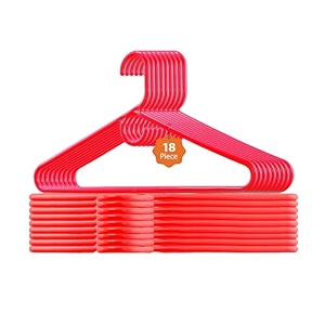 kuber industries plastic set of 6 - hangers for clothes  hangers for sarees amp dress hanging  360 degree swivel wardrobe hanger  cut notches hanging garments and accessories  black