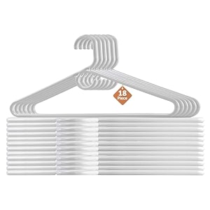 kuber industries plastic set of 6 - hangers for clothes  hangers for sarees amp dress hanging  360 degree swivel wardrobe hanger  cut notches hanging garments and accessories  black